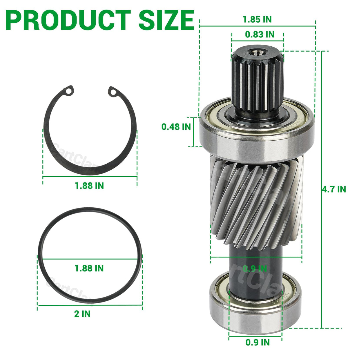 CartClan EZGO TXT input shaft kit compatibility with 1994+ TXT and Marathon