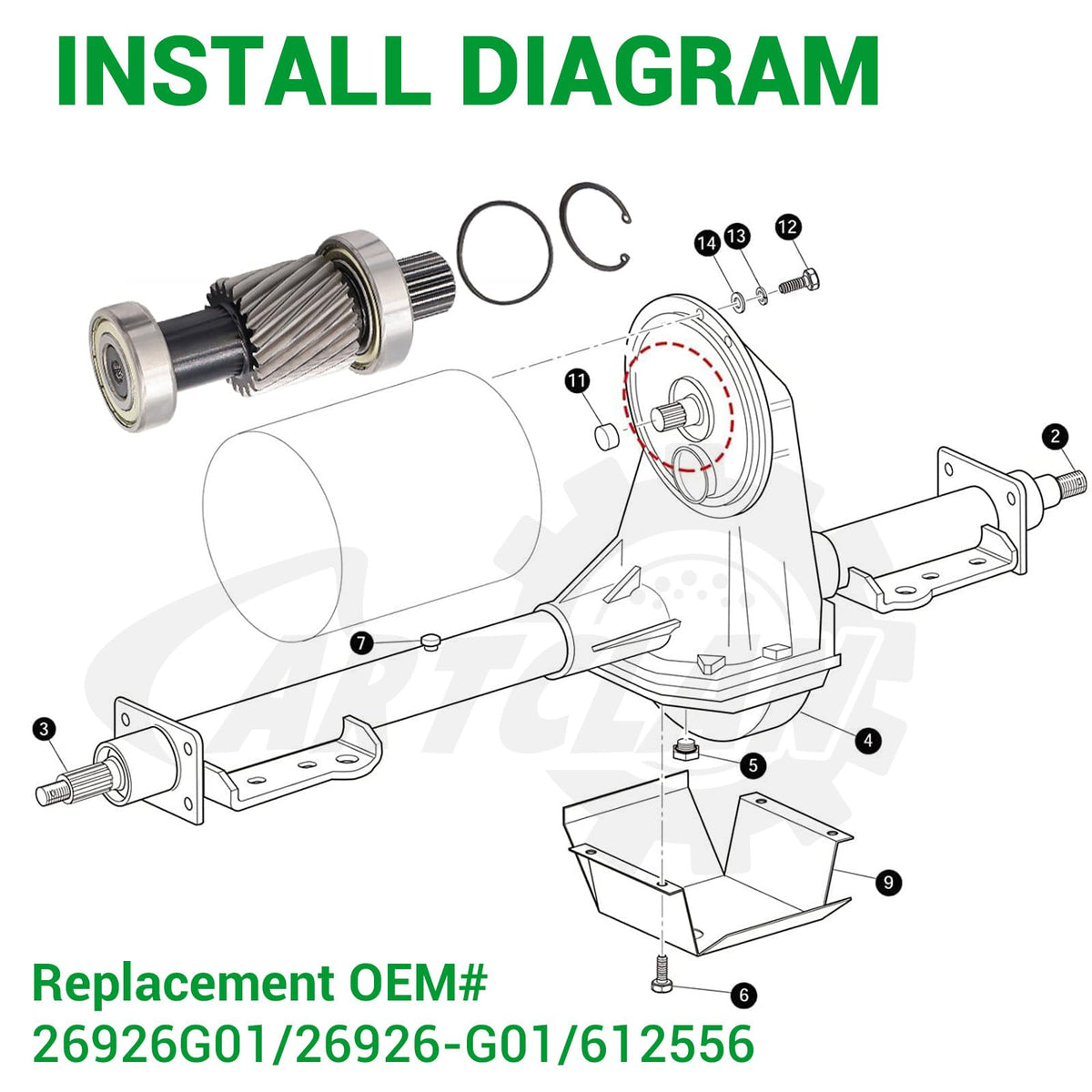 CartClan EZGO TXT input shaft kit installation ready for easy maintenance