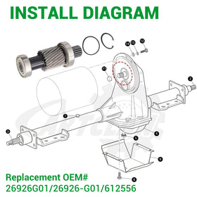 CartClan EZGO TXT input shaft kit installation ready for easy maintenance