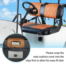 CartClan EZGO TXT diamond texture with durable stitching.