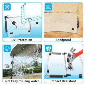 CartClan EZGO TXT windshield easy install for quick setup