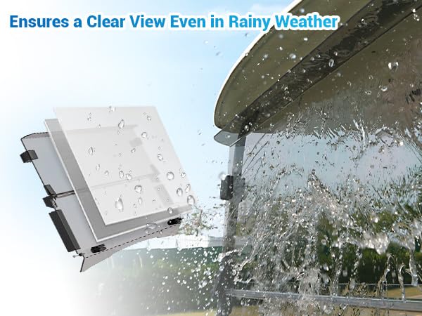 CartClan EZGO TXT tinted windshield includes clips and screws for secure mounting