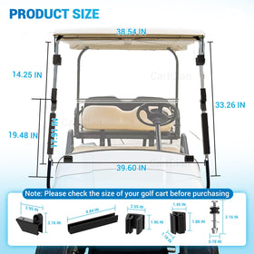 CartClan EZGO TXT windshield includes installation hardware for quick setup.