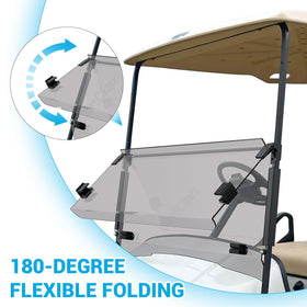 CartClan EZGO windshield tint, reduces glare for clearer rides