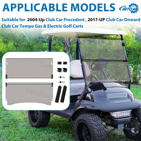 CartClan foldable windshield design for easy airflow