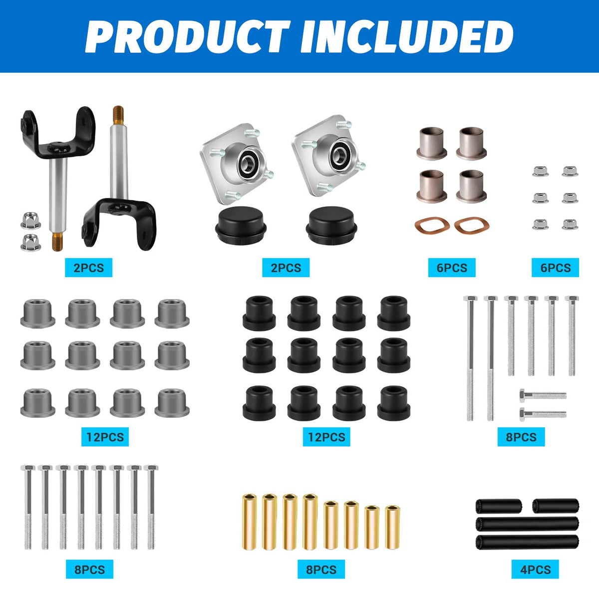 CartClan front end king pin kit: supports stable alignment and confident driving.