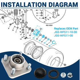 CartClan front hub for Yamaha G29 drive, supporting durable performance.