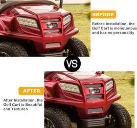 CartClan 3-piece decal kit fits Club Car Onward with flexible vinyl.