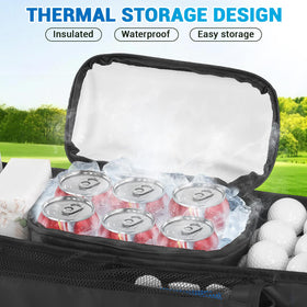 CartClan insulated front basket uses 1680D Oxford fabric for durability.