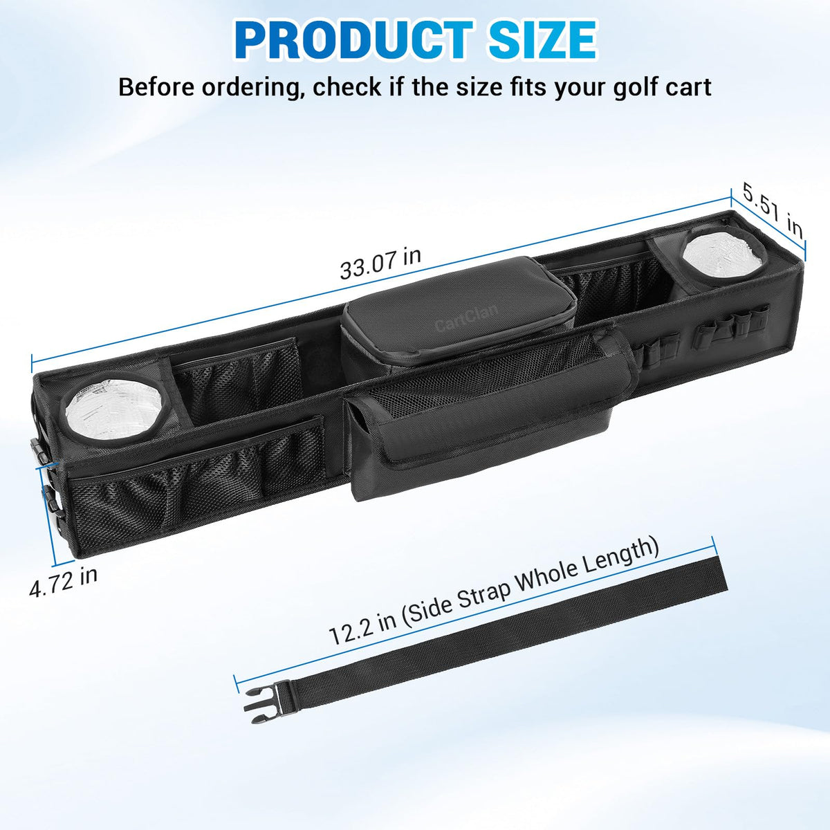 CartClan front storage basket fits EZGO TXT for quick mounting.