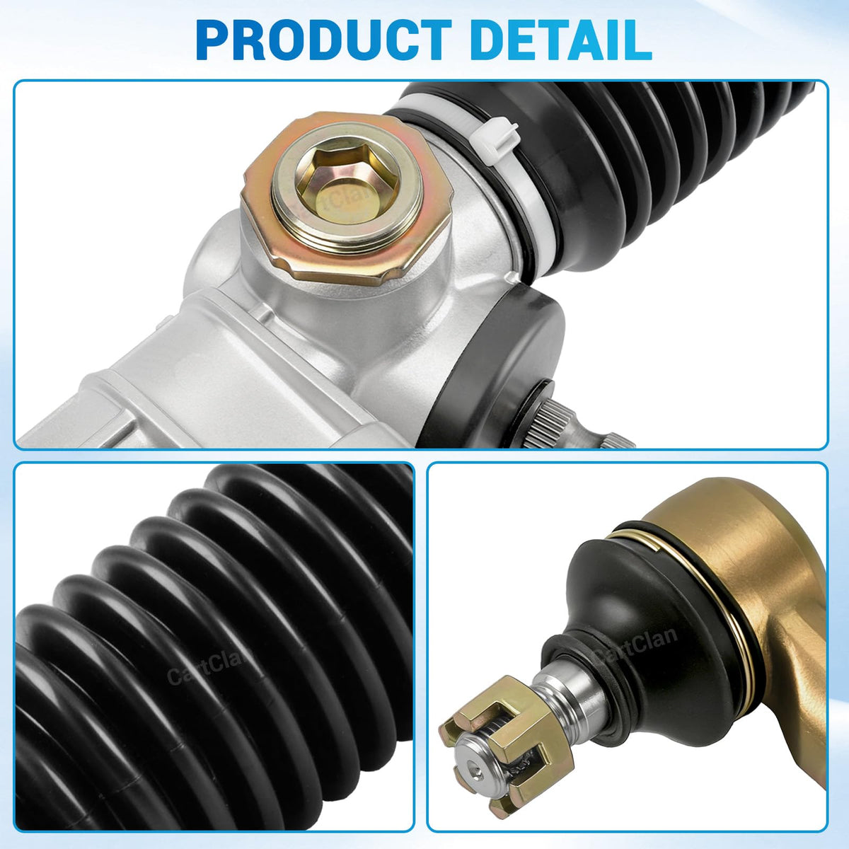 CartClan G22 steering gear box features durable steel construction for long-lasting performance.