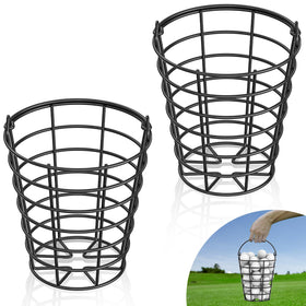 CartClan golf ball basket assembly closeup shows sturdy steel construction for durable use.
