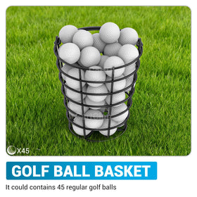 CartClan golf ball basket handle enables easy transport on course.
