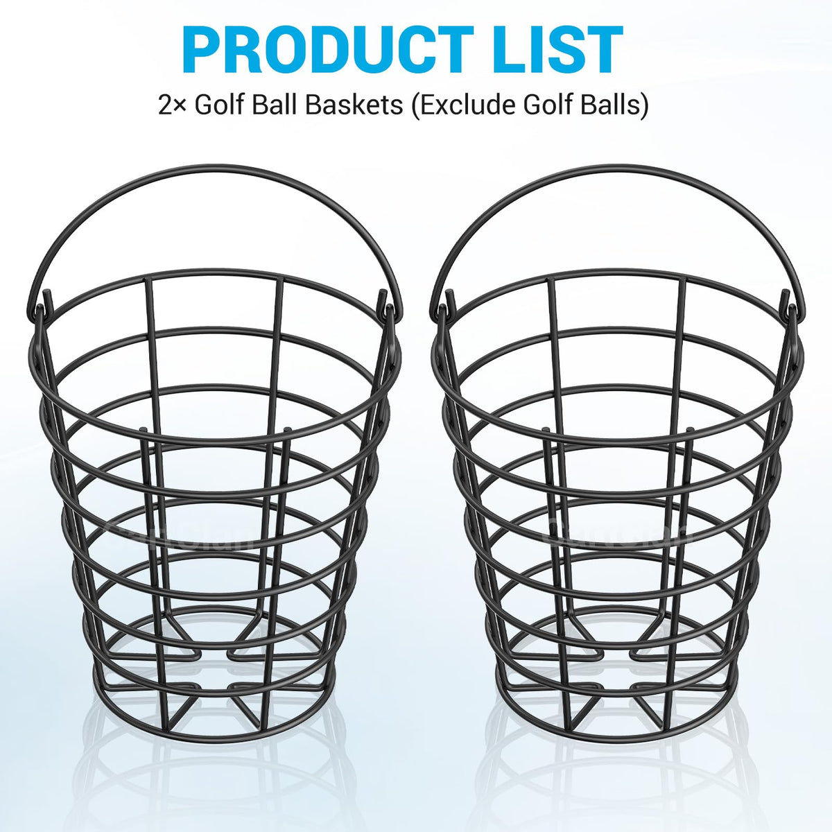 CartClan two baskets included for versatile storage at home or club.