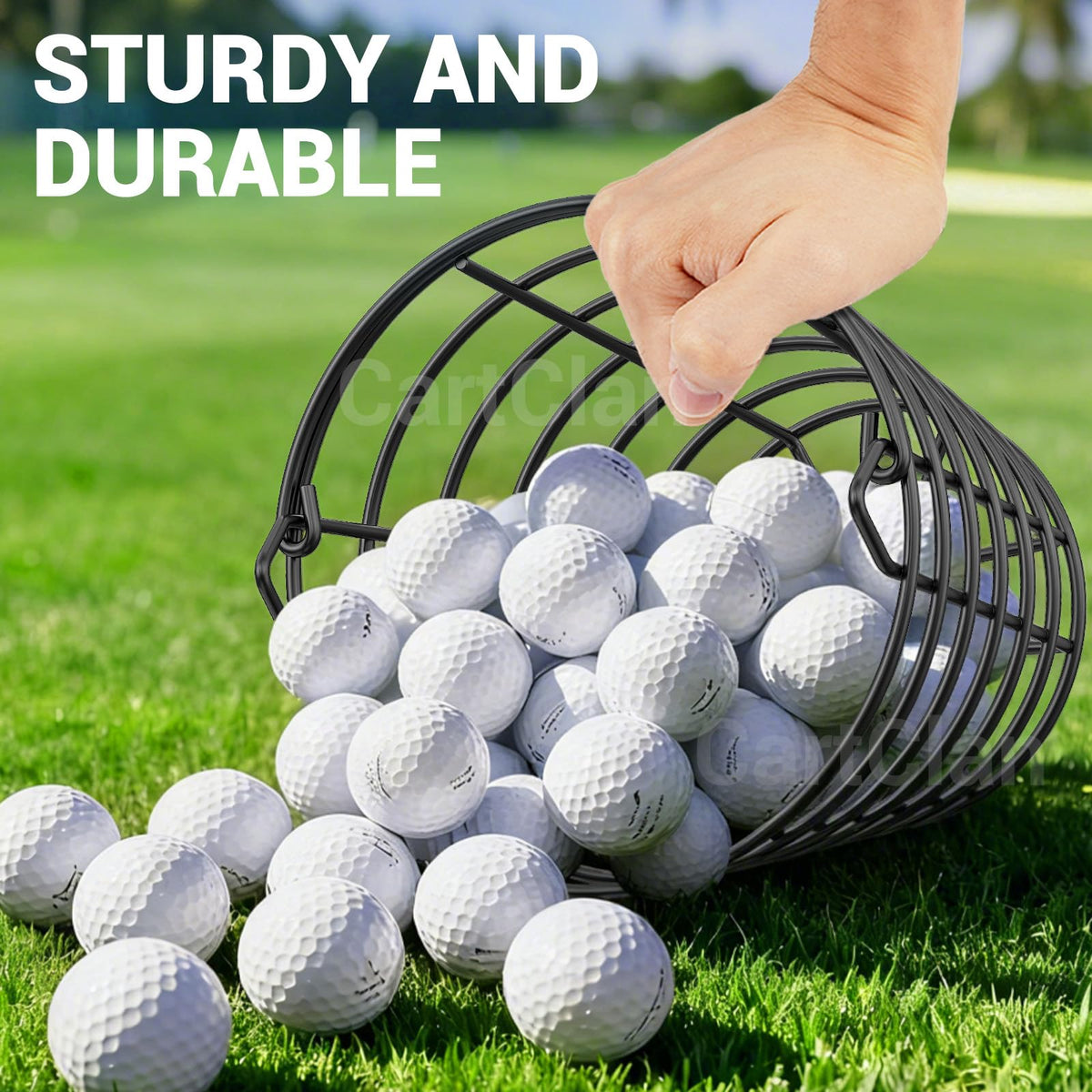 CartClan ventilated design helps keep balls dry after practice.