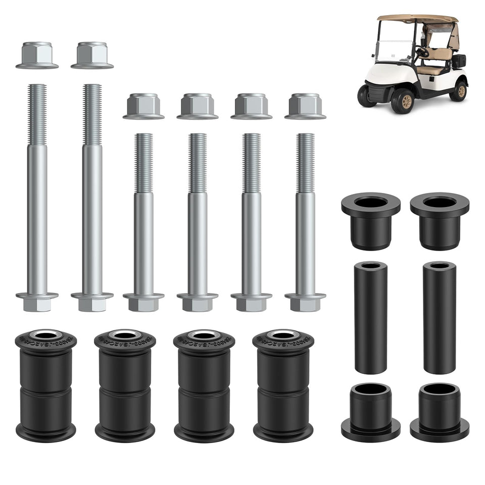 CartClan A-arm suspension bushing kit for EZGO RXV improves front-end stability