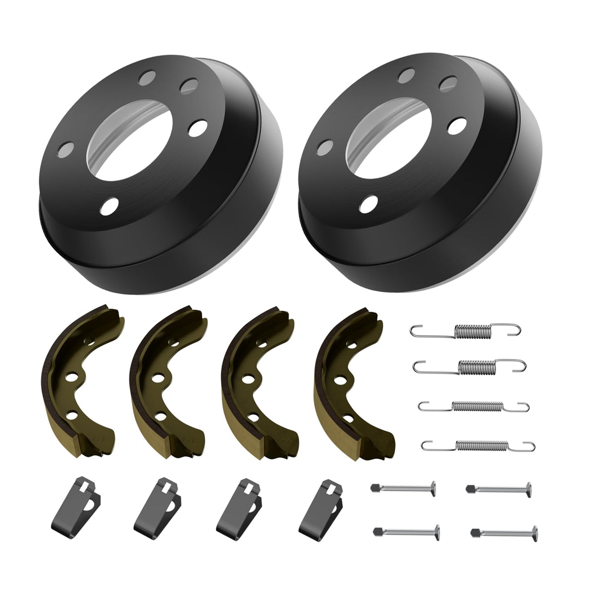 CartClan brake drum front view for durable stopping performance.