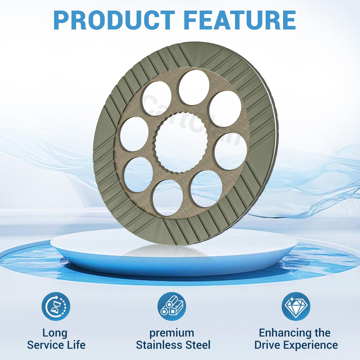 CartClan brake disc component from kit for Yamaha G29 Drive carts in action