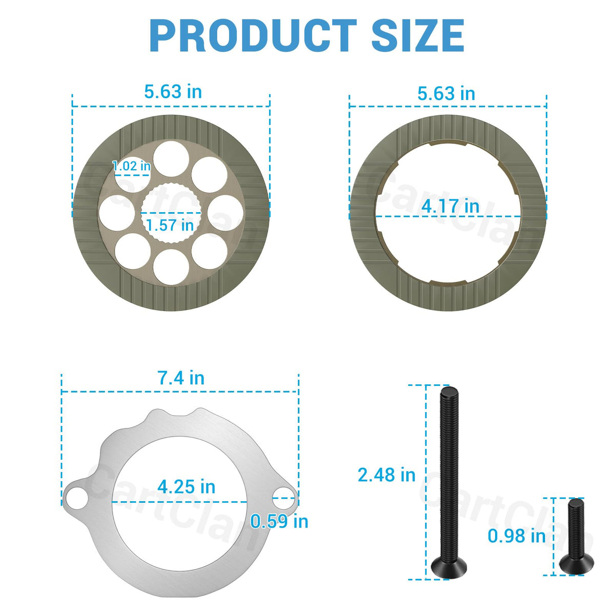 CartClan short bolts from brake kit for precise installation
