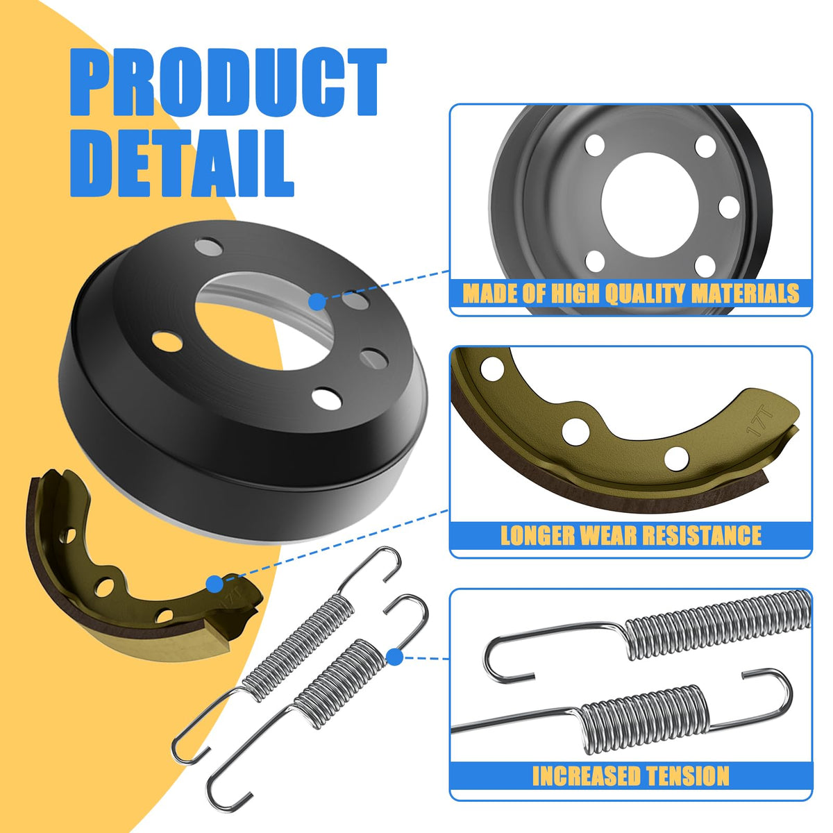 CartClan brake shoes pair highlights reliable friction materials.