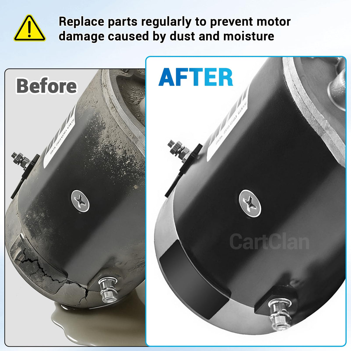 CartClan golf cart brush inspection cover kit compatible with Club Car models.