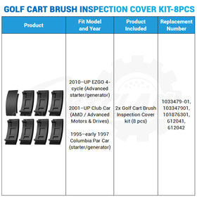 CartClan golf cart brush inspection cover kit helps maintain cart performance.