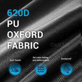 CartClan windproof cover with adjustable belt secures carts in gusty weather.