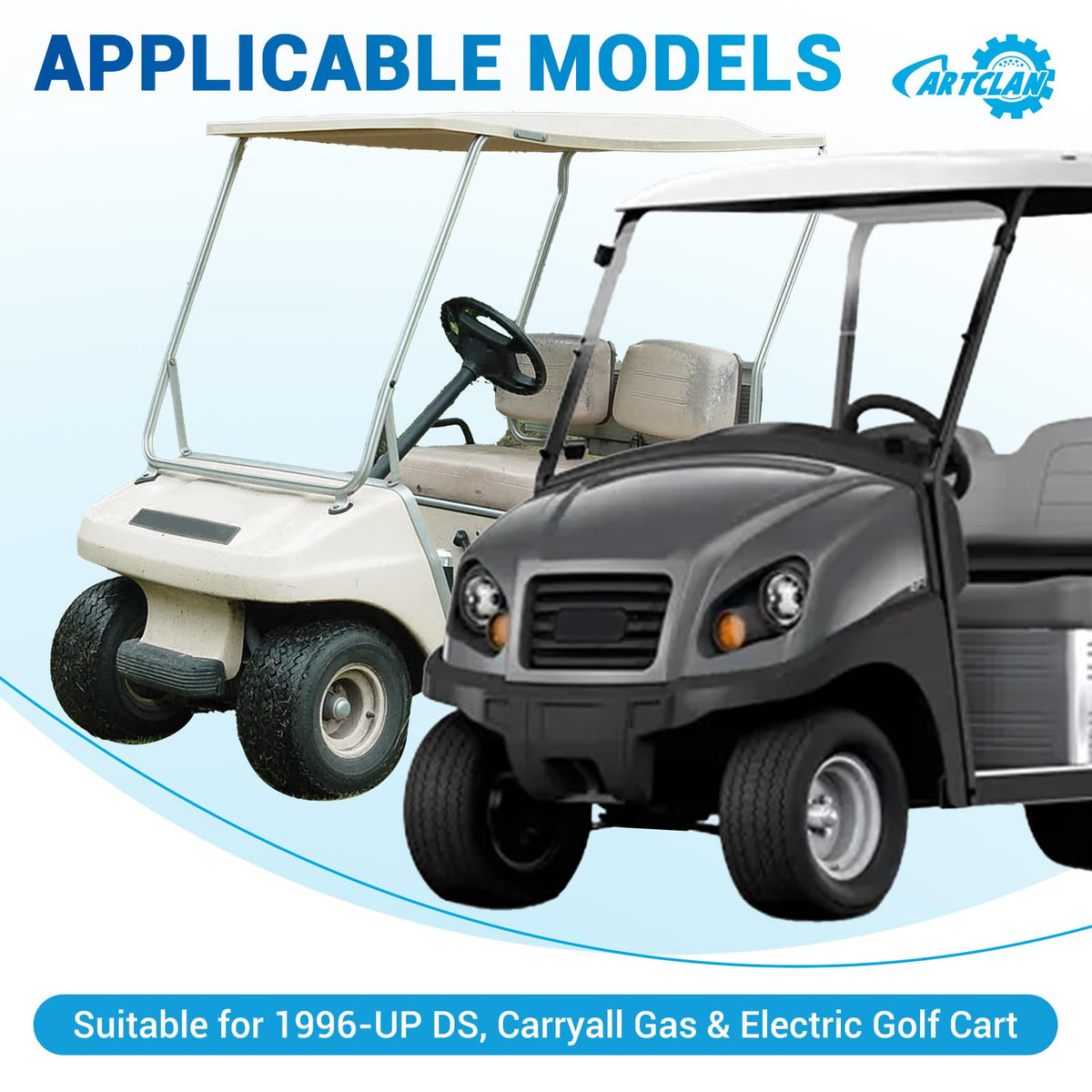 CartClan crash bar with nuts protects under-vehicle components during use.