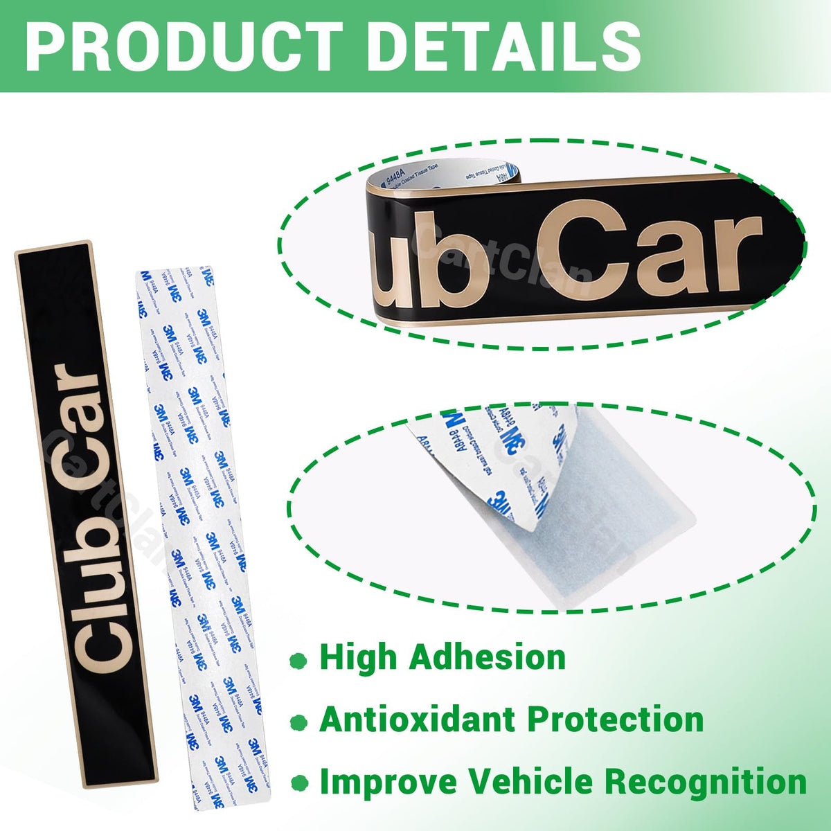 CartClan black gold decal for Club Car DS creates bold, stylish cart