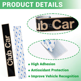 CartClan black gold decal for Club Car DS creates bold, stylish cart