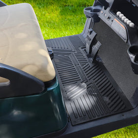 CartClan golf cart floor mat front view for Precedent, durable protection.