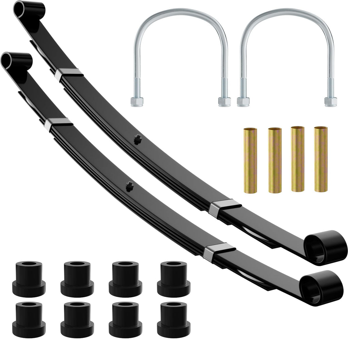 CartClan heavy-duty 4-leaf rear spring kit for Club Car Precedent improves ride stability