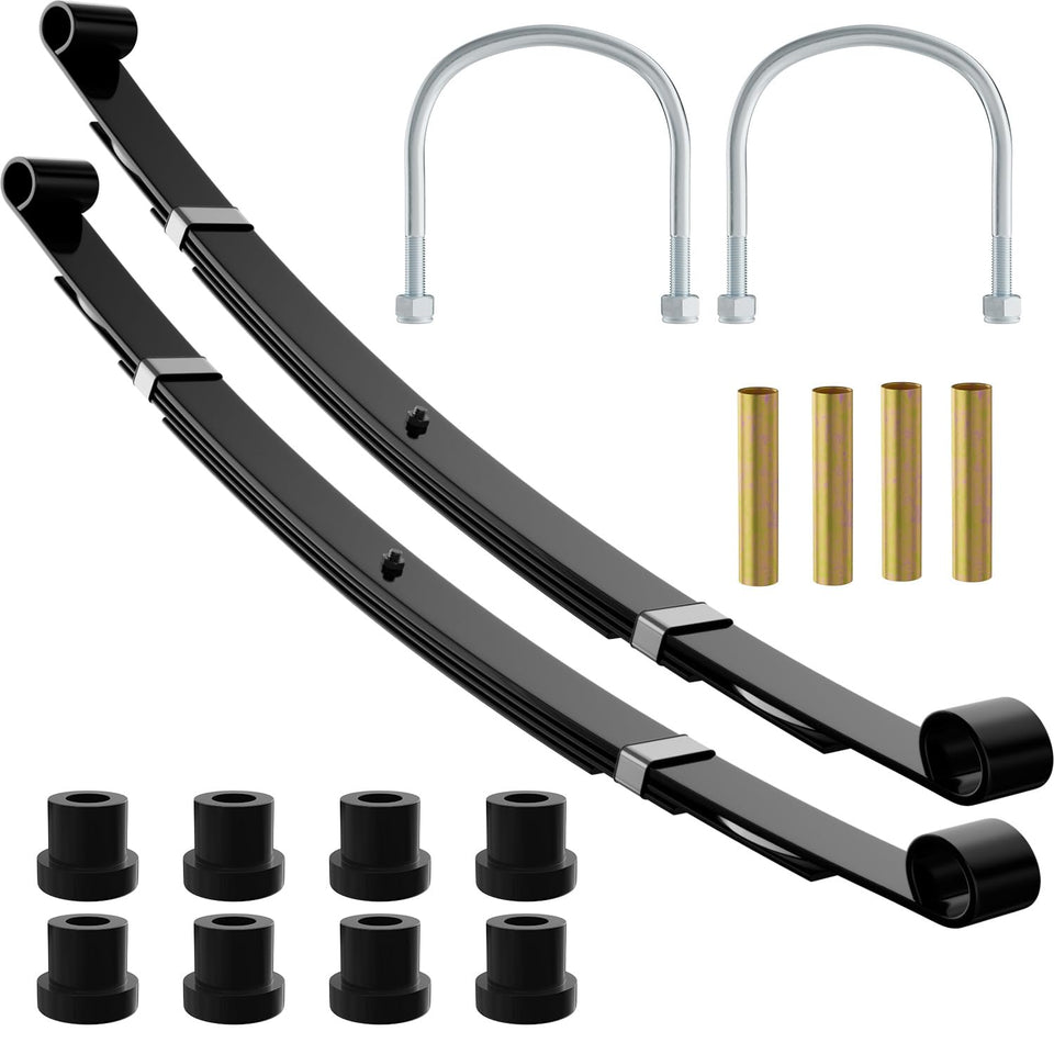 CartClan heavy-duty 4-leaf rear spring kit for Club Car Precedent improves ride stability