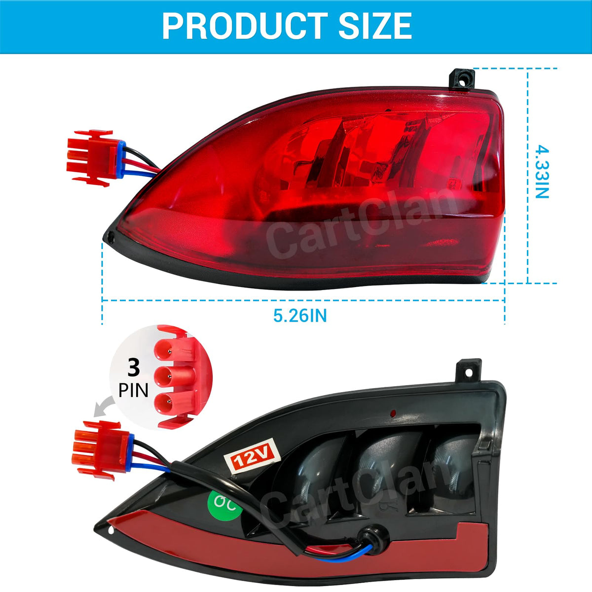 CartClan taillight kit label showing OEM numbers for reference