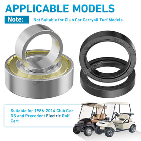 CartClan rear axle oil-seal close-up demonstrates dependable sealing for electric golf carts.