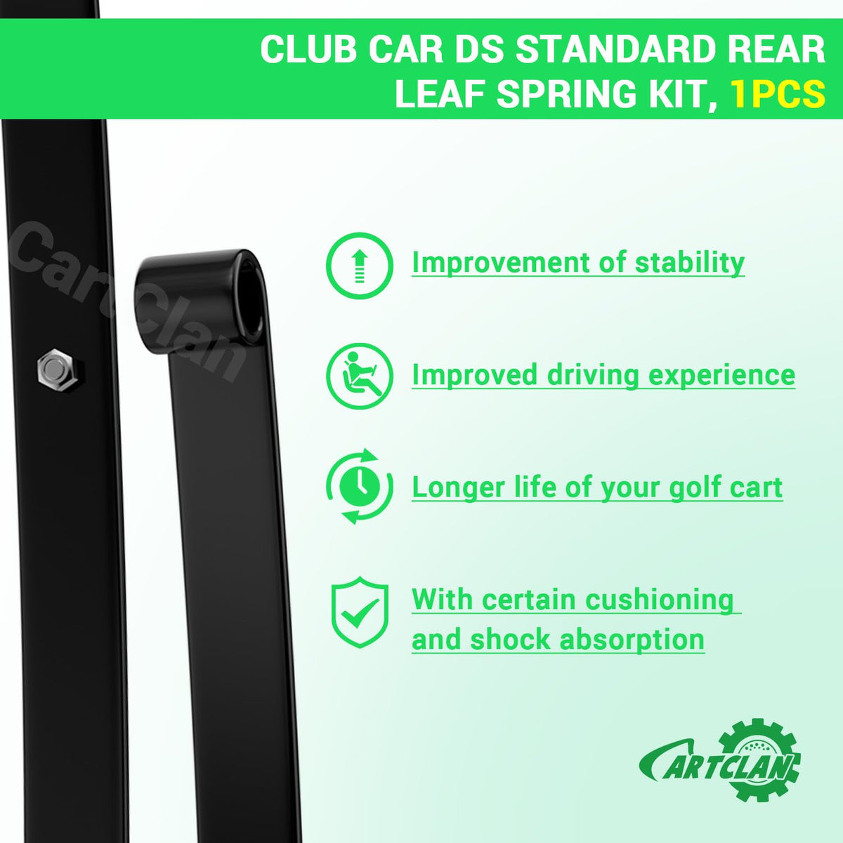 CartClan kit enhances rear stability on rough surfaces.