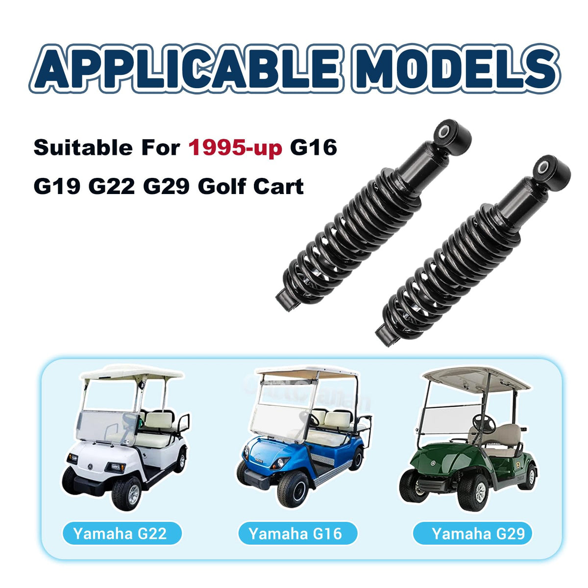 CartClan golf-cart rear suspension spring in action for smoother ride