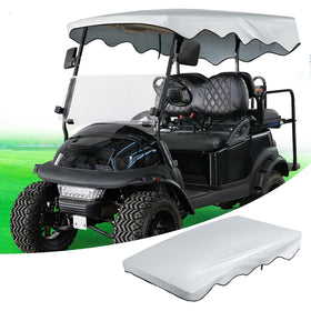 CartClan Golf Cart Roof Cover - front view showing heat reduction for Club Car Precedent.