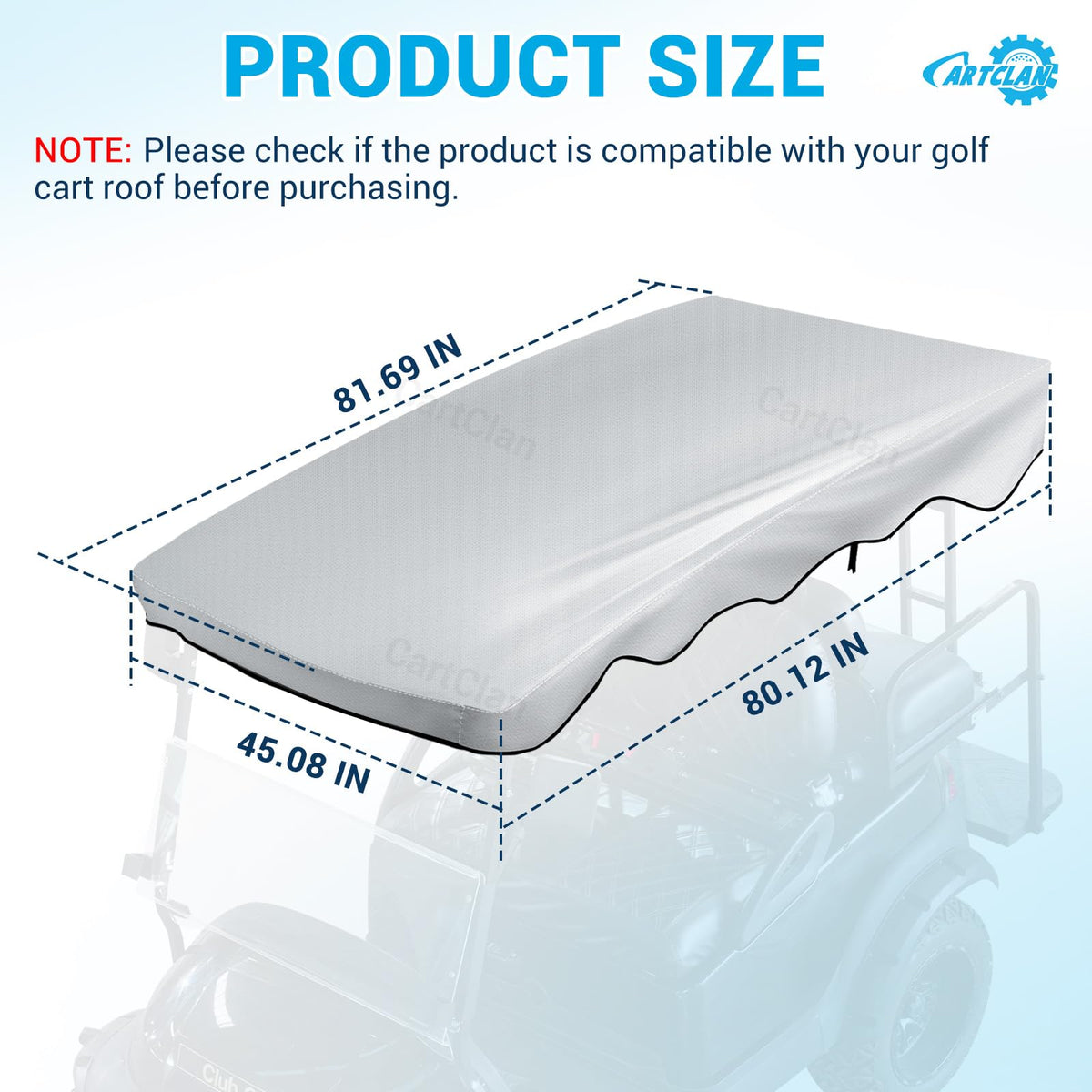 CartClan 210D silver-coated fabric provides heat insulation and UV protection.
