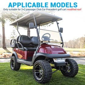 CartClan Golf Cart Roof Cover - side view illustrating snug, wind-resistant fit.