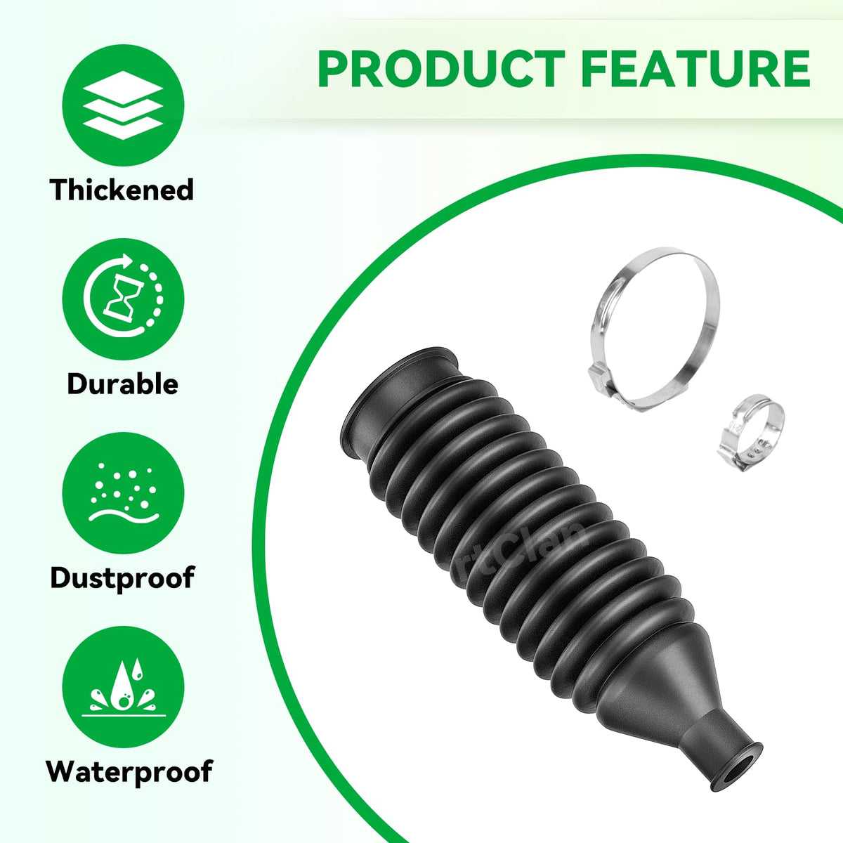 CartClan seal blocks water and dust from steering wheel area