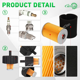 CartClan fuel filter reduces contaminants to protect fuel system.