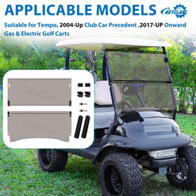 CartClan windshield assembly kit with clips for quick, tool-free installation on carts