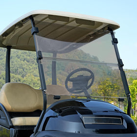 CartClan golf cart windshield folded design enabling airflow and easy storage