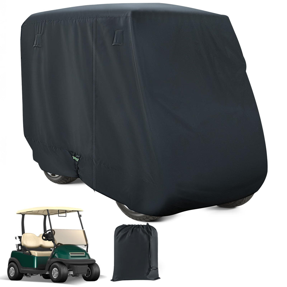 CartClan golf cover 420D material close-up showing durable outdoor fabric