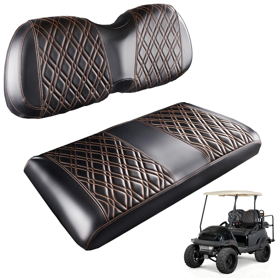 CartClan golf front seat cover with diamond pattern protects upholstery and upgrades style