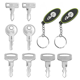 CartClan golf keys packaging shows the complete 8-piece set for easy replacement