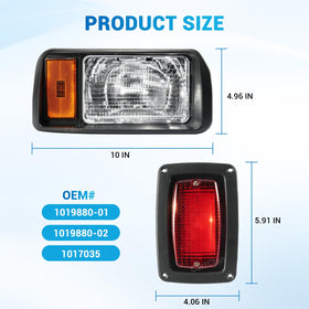 CartClan halogen headlights deliver quick brightness and high-output performance.