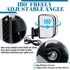 CartClan mirror features hidden marker lights for daytime and night use