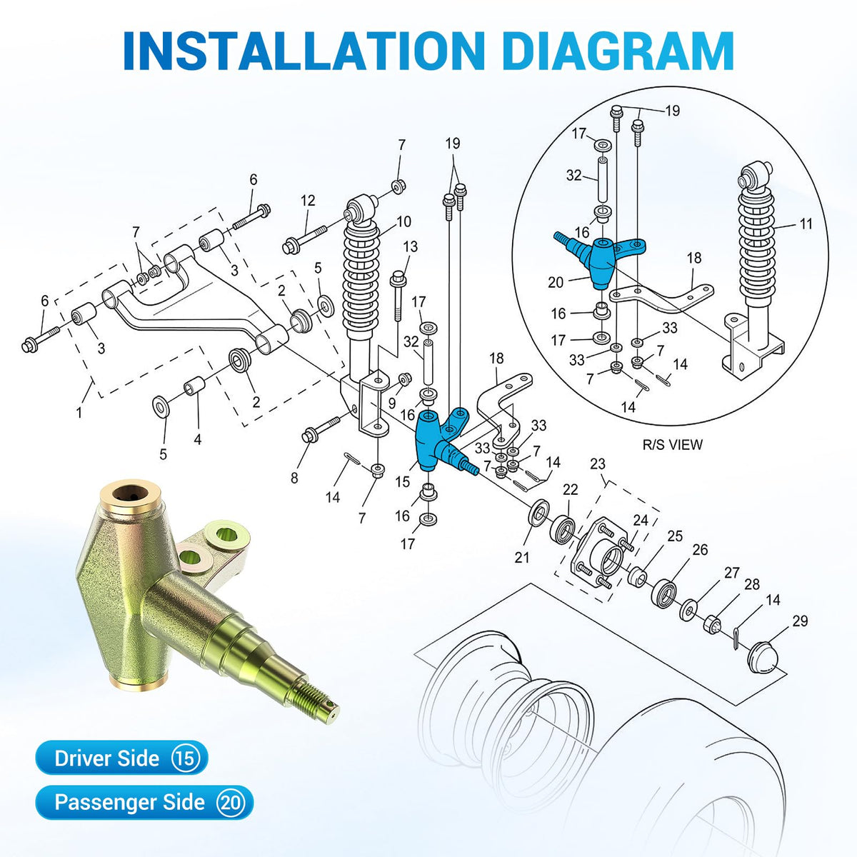CartClan high-strength steel construction emphasizes durable, long-lasting parts.